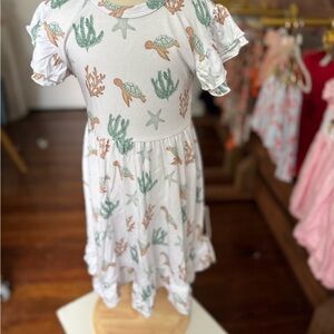 Kids Sea Life Print Dress